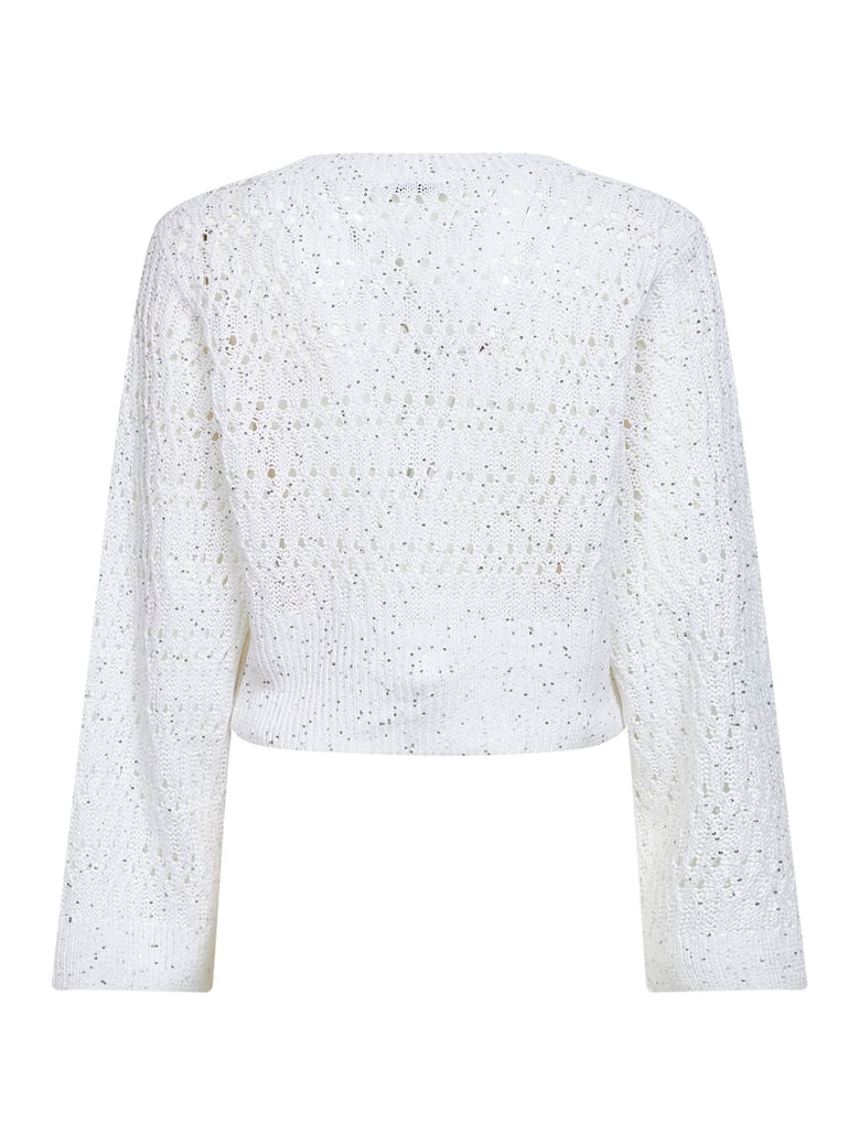 sweater dazzling braids linen white by Selfnex