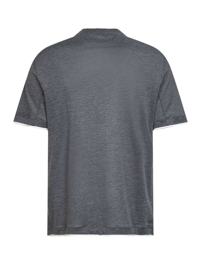 t-shirt faux layering grey by Selfnex