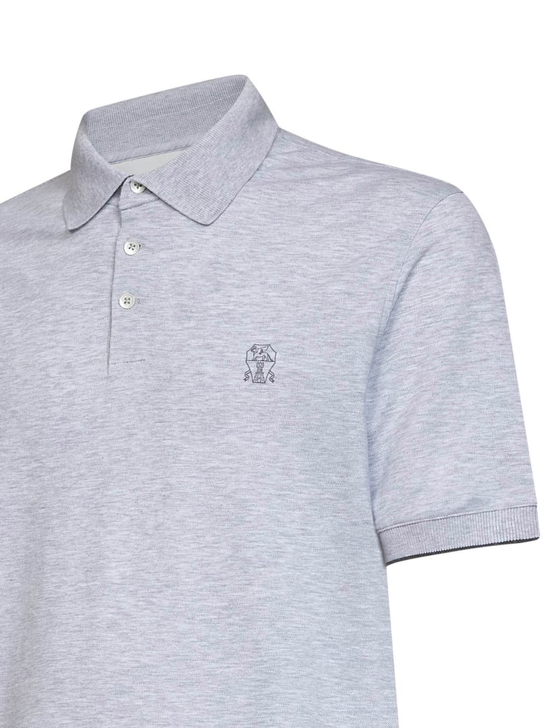 polo shirt cotton pique grey by Selfnex