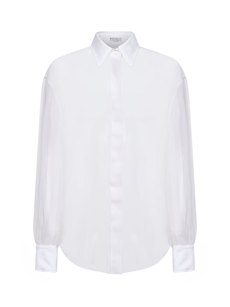 shirt crispy silk white by Selfnex
