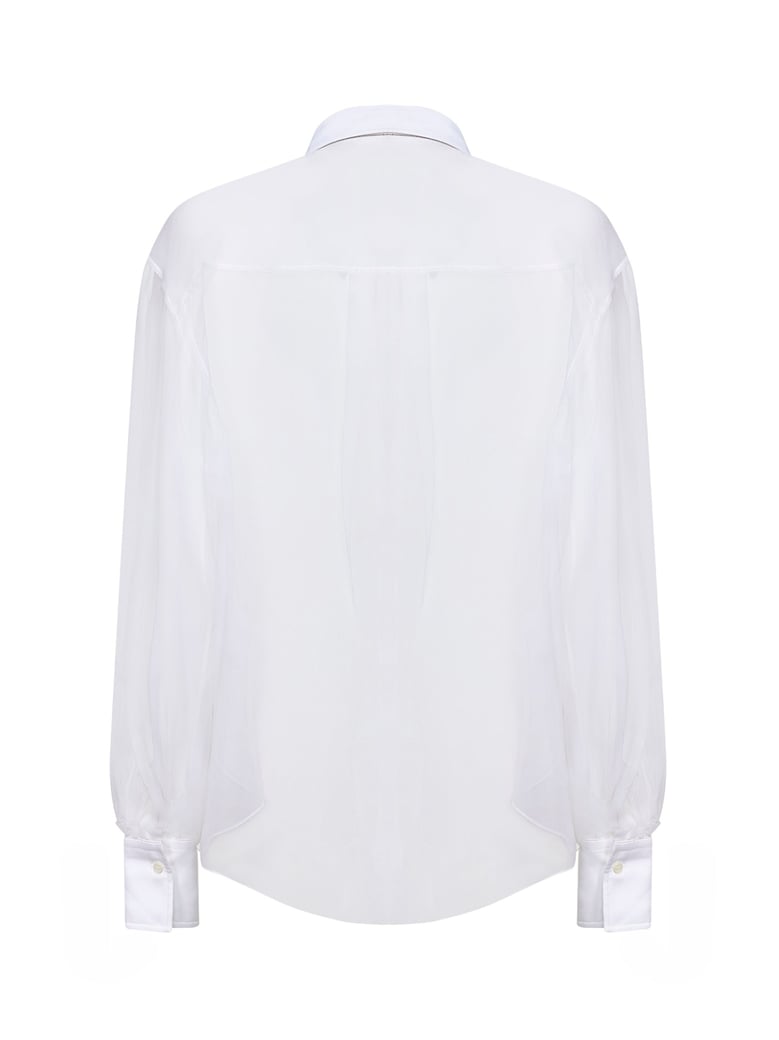 shirt crispy silk white by Selfnex