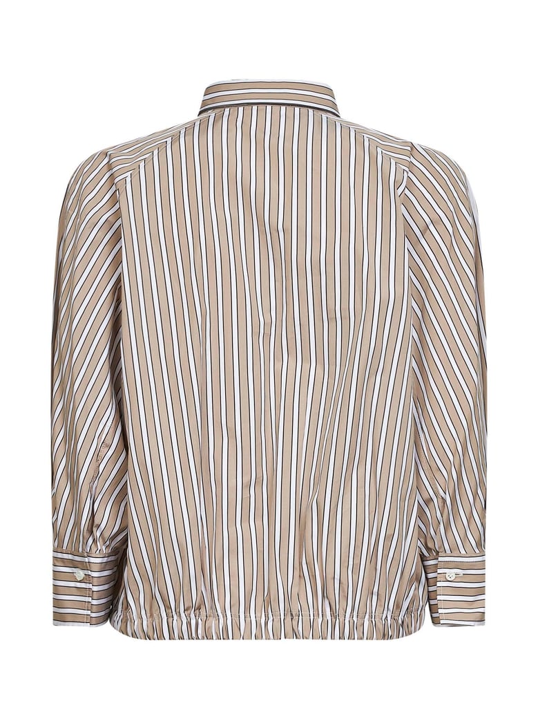 poplin shirt shadow-effect brown by Selfnex