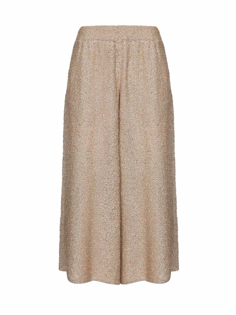 culotte trousers gold sequin knit by Selfnex