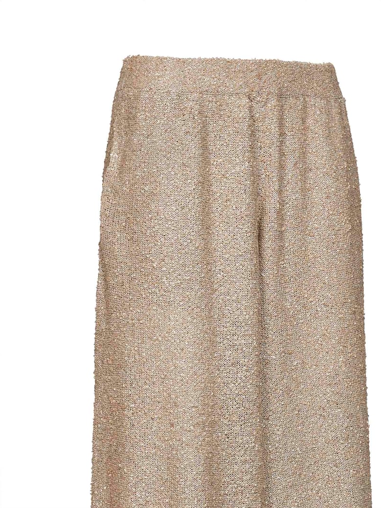 culotte trousers gold sequin knit by Selfnex