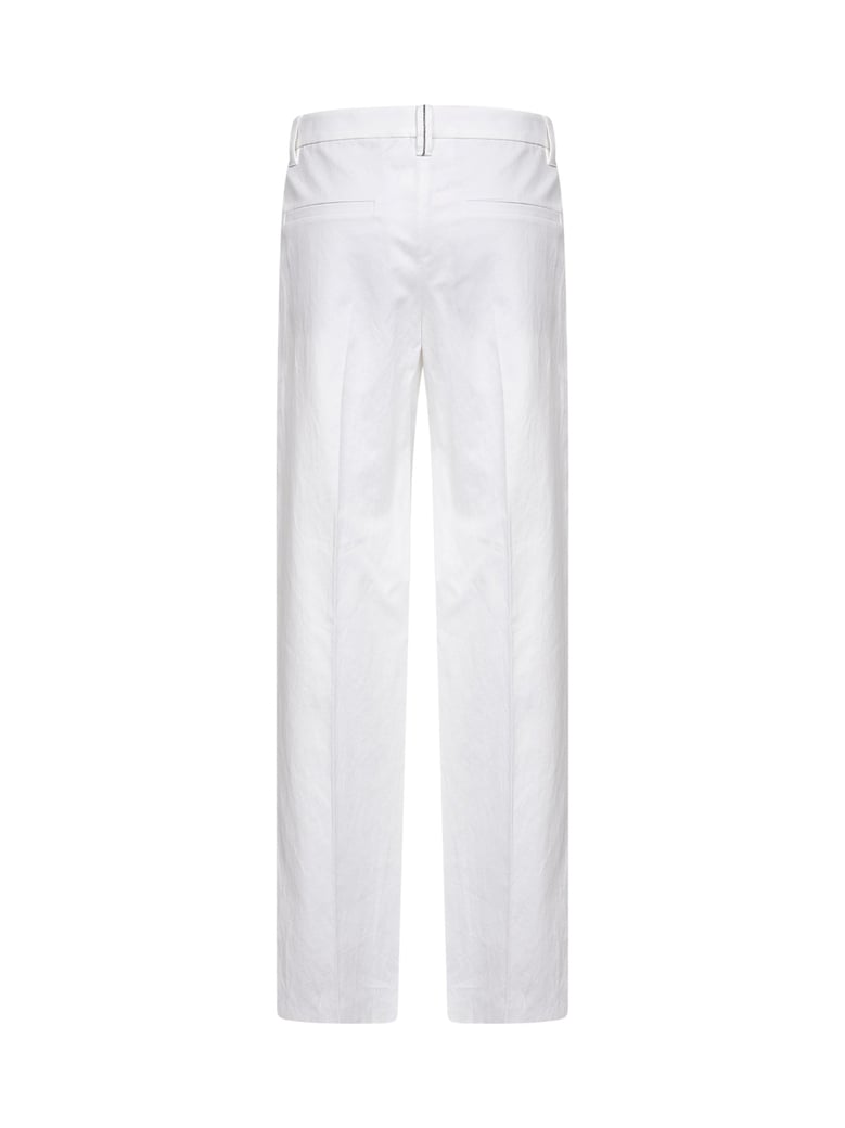 trousers loose flared white by Selfnex