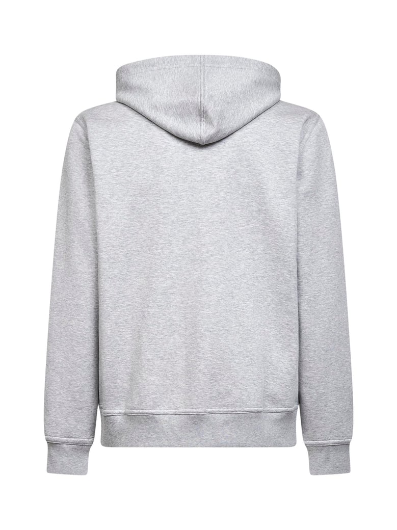 medium grey double fleece zip-up hoodie by Selfnex