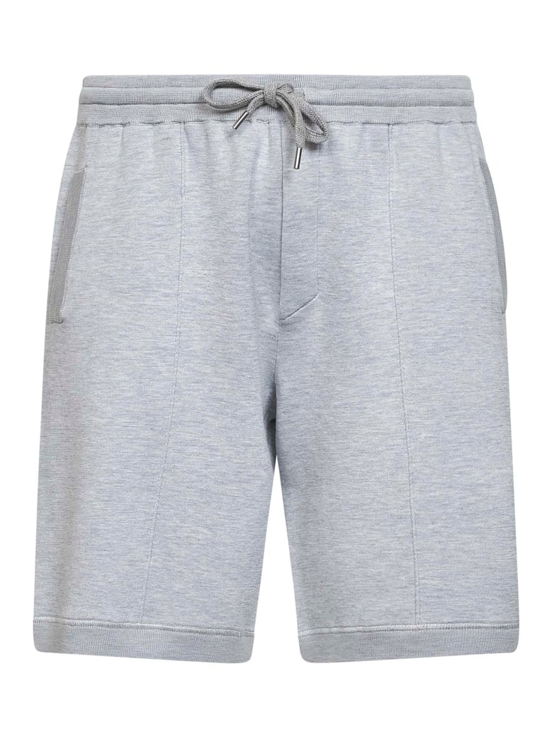 bermuda shorts grey silk-cotton knit by Selfnex