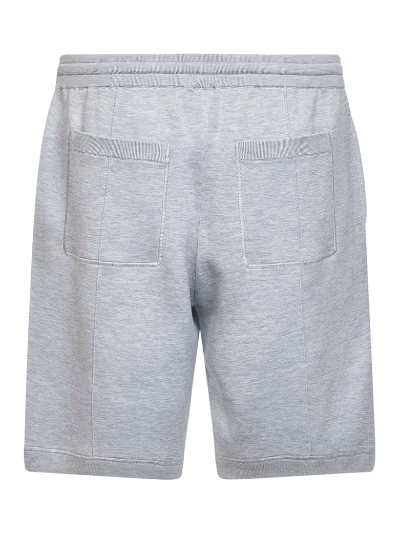 bermuda shorts grey silk-cotton knit by Selfnex