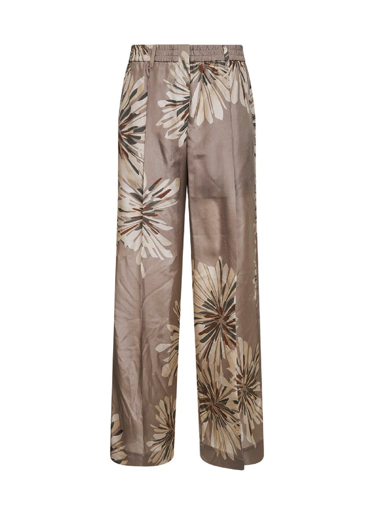 track trousers bloom print silk multicolour by Selfnex