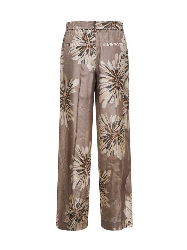 track trousers bloom print silk multicolour by Selfnex