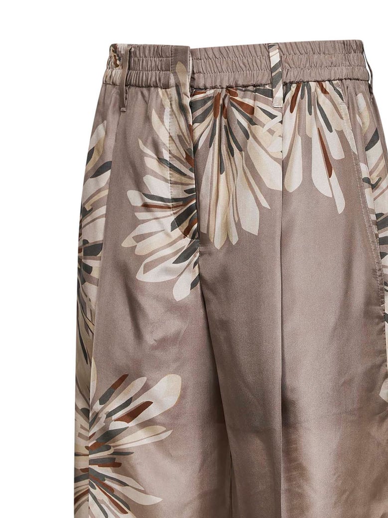 track trousers bloom print silk multicolour by Selfnex