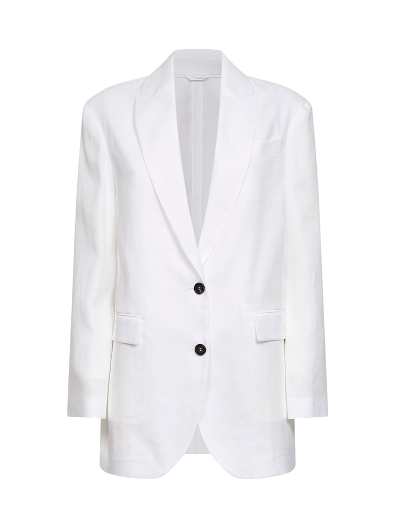 cotton canvas jacket white by Selfnex