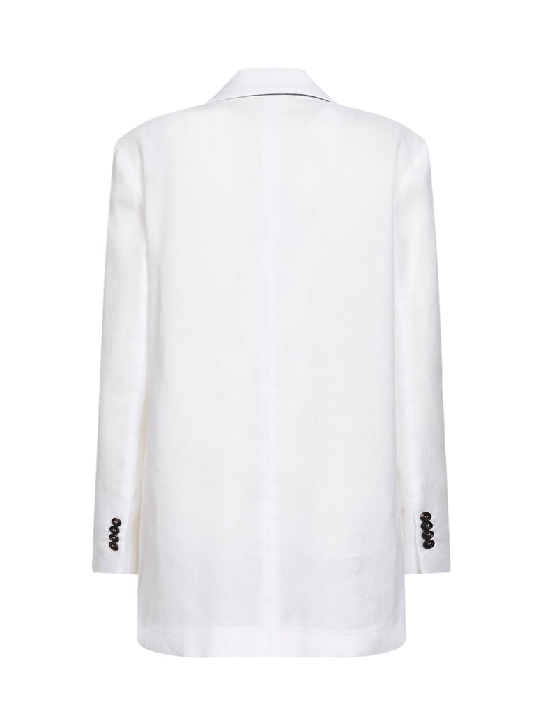 cotton canvas jacket white by Selfnex