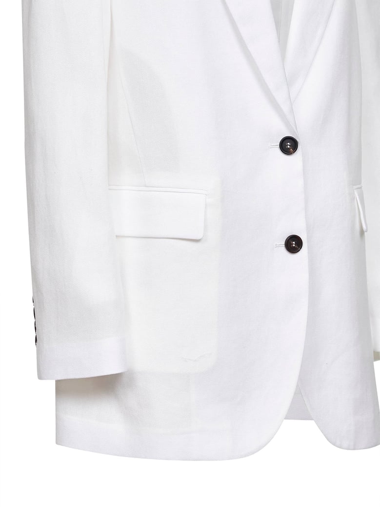cotton canvas jacket white by Selfnex