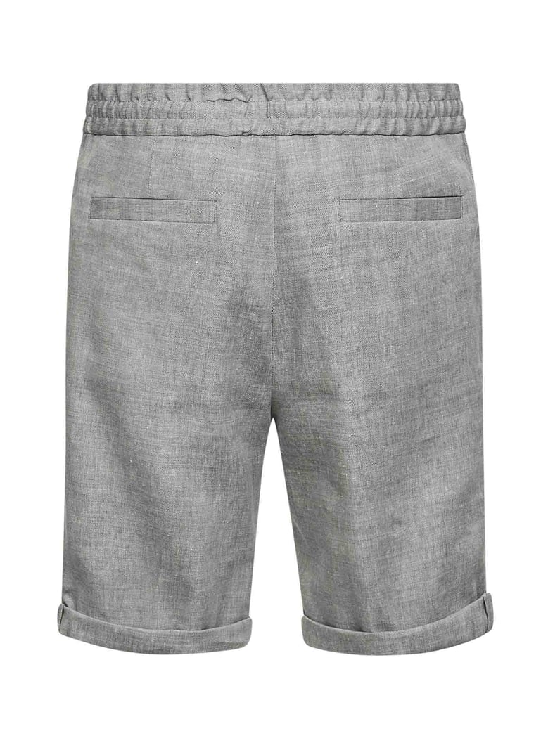 bermuda shorts beige linen & virgin wool by Selfnex