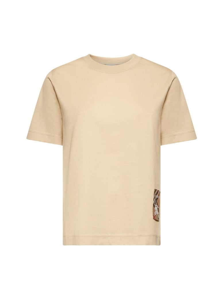 cream cotton t-shirt by Selfnex