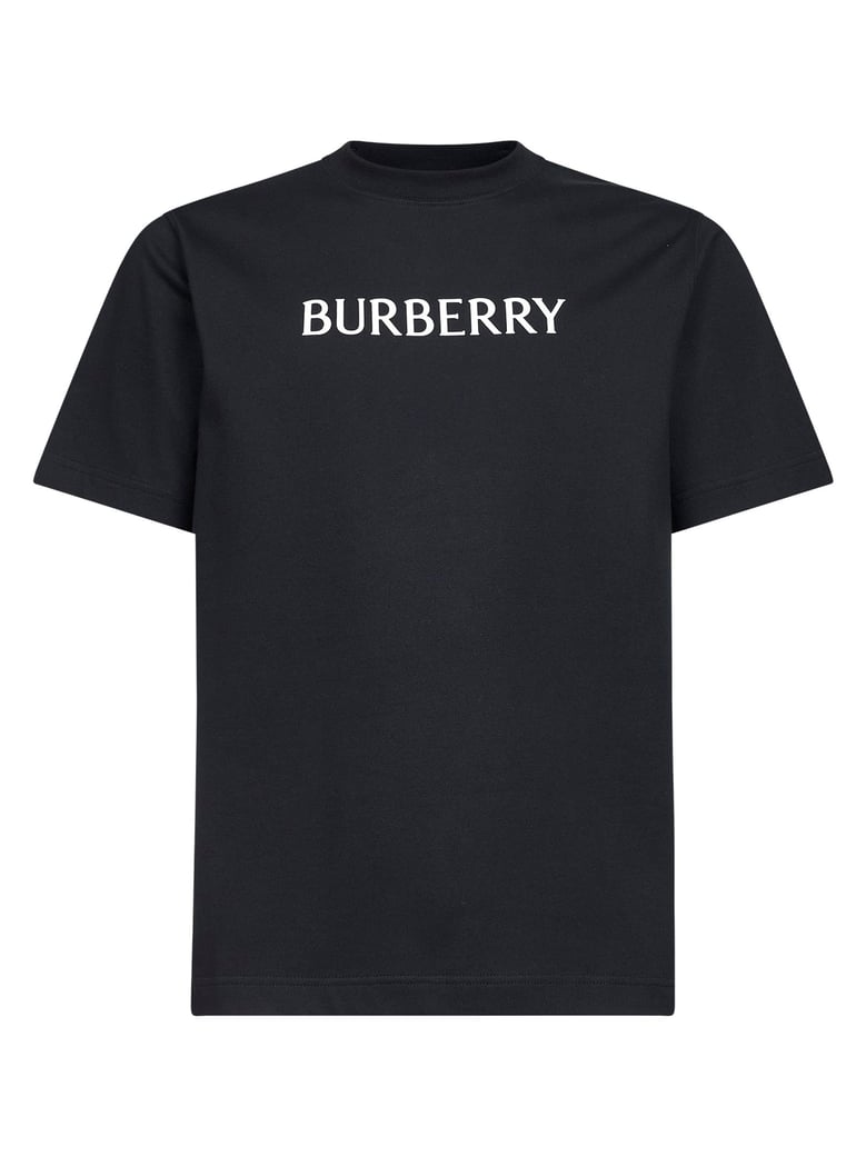black cotton logo t-shirt by Selfnex