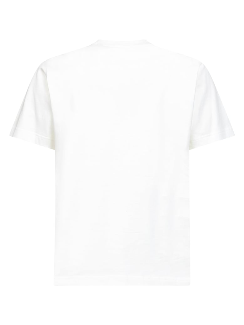 chalk white cotton logo t-shirt by Selfnex