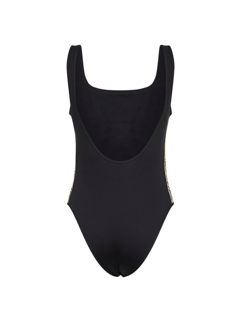swimsuit with check trim, black by Selfnex