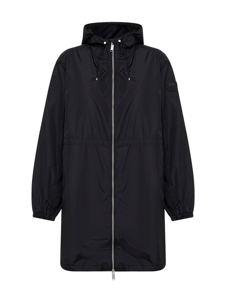 hooded parka lume black nylon by Selfnex