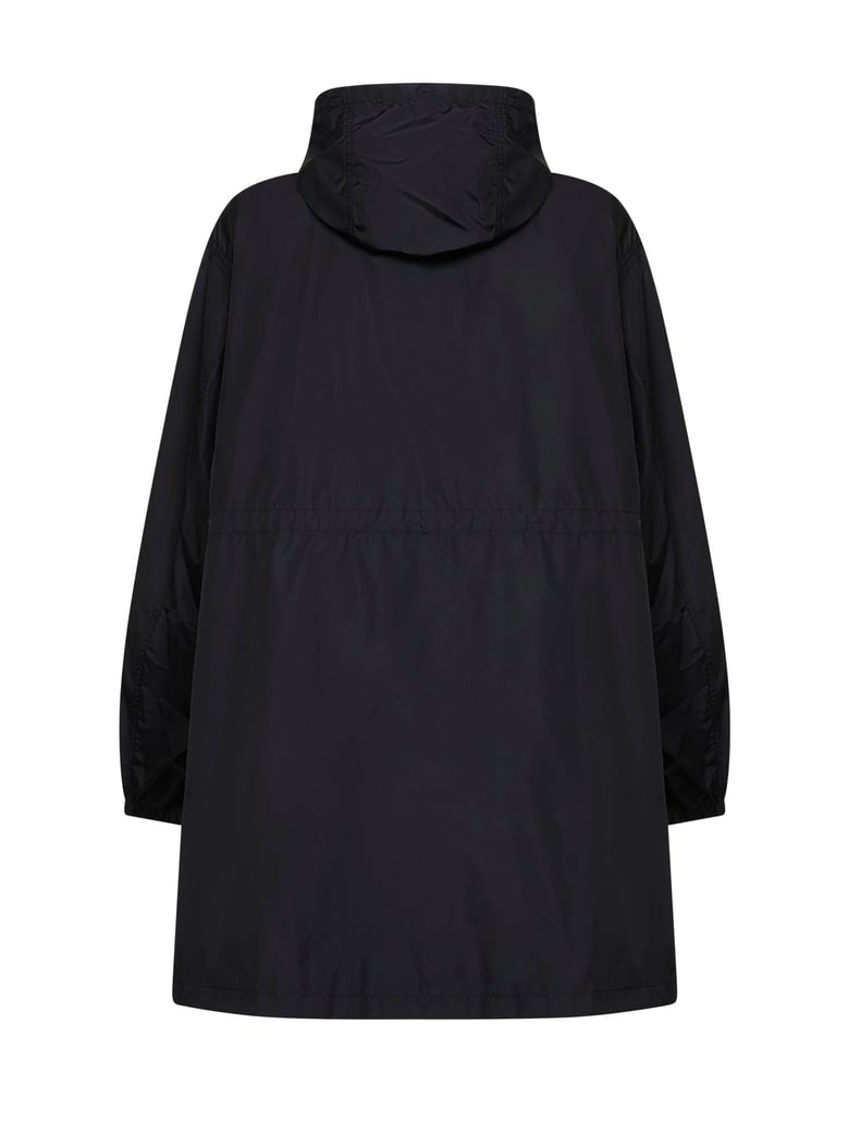 hooded parka lume black nylon by Selfnex