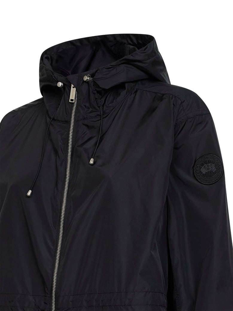 hooded parka lume black nylon by Selfnex