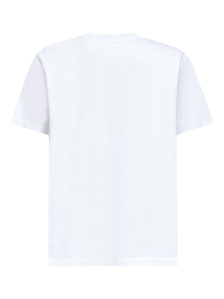 white volcano printed t-shirt by Selfnex