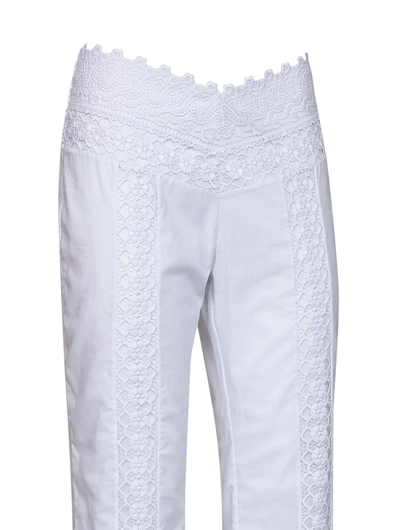 flared trousers vianora white by Selfnex