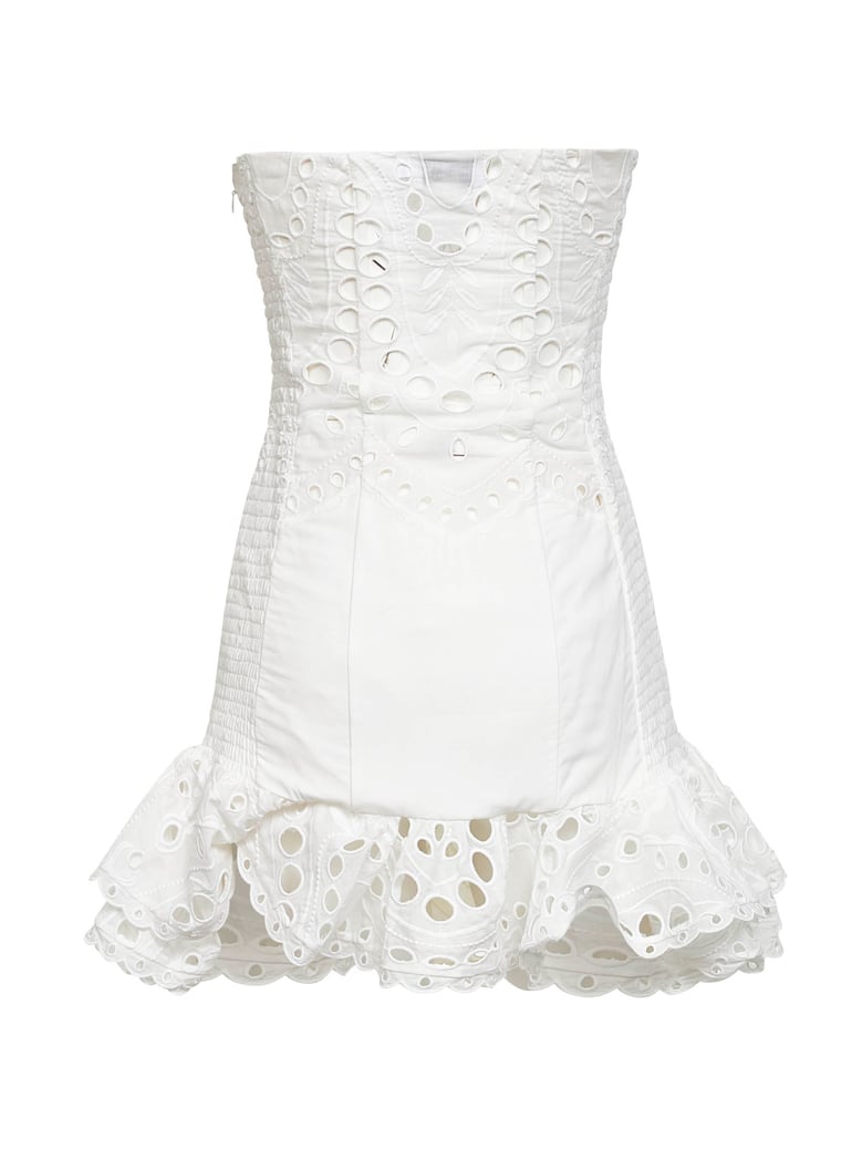 mini bustier dress salty white by Selfnex