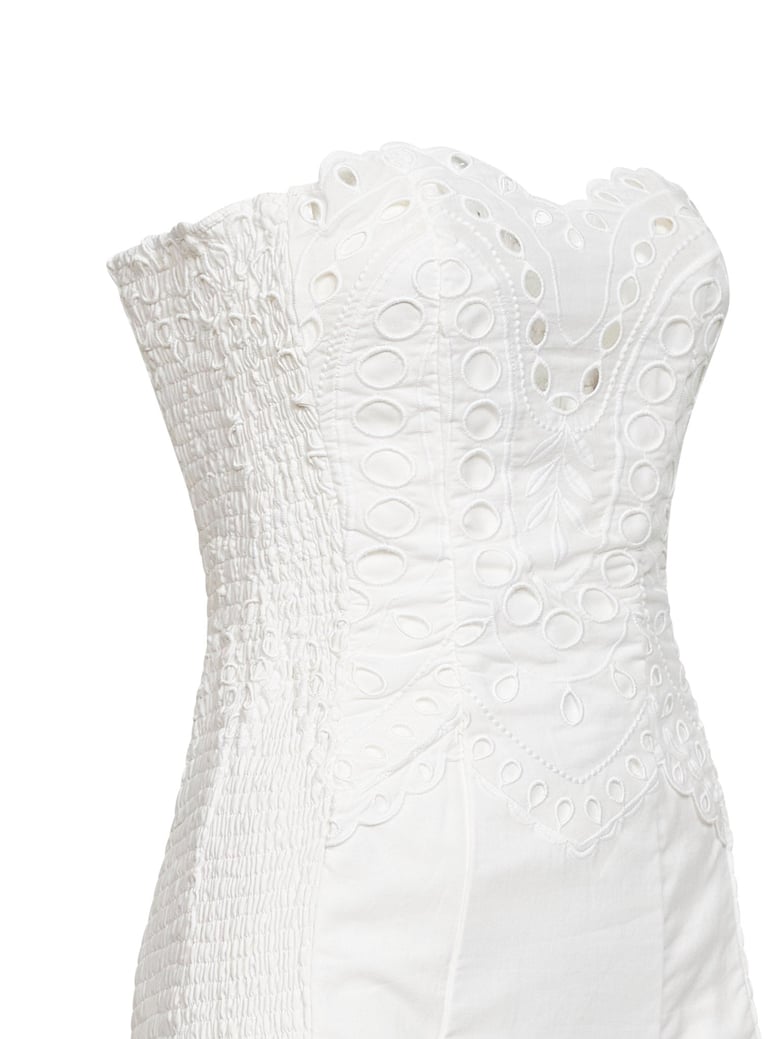 mini bustier dress salty white by Selfnex