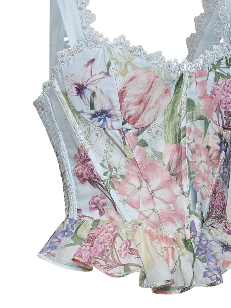 bustier top floret light blue by Selfnex