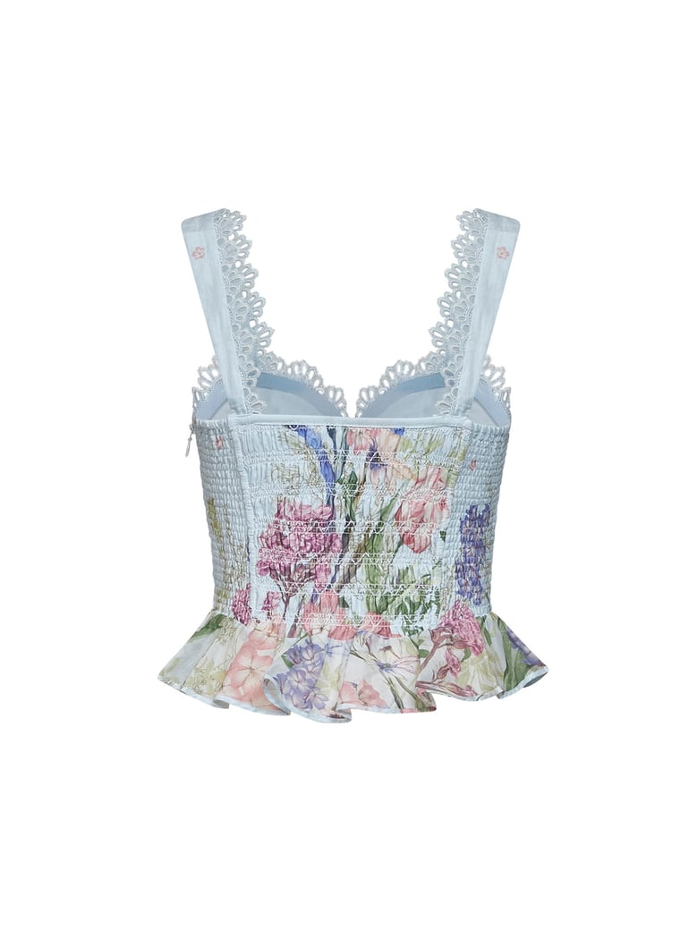 bustier top floret light blue by Selfnex