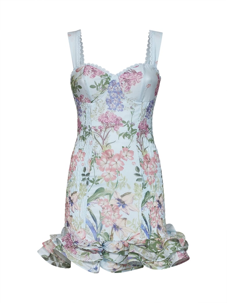 mini bustier dress sunil light blue by Selfnex