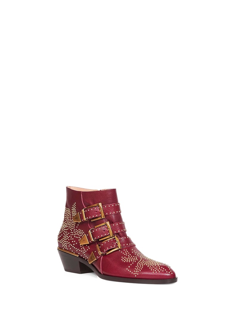 grenat leather susanna ankle boots by Selfnex