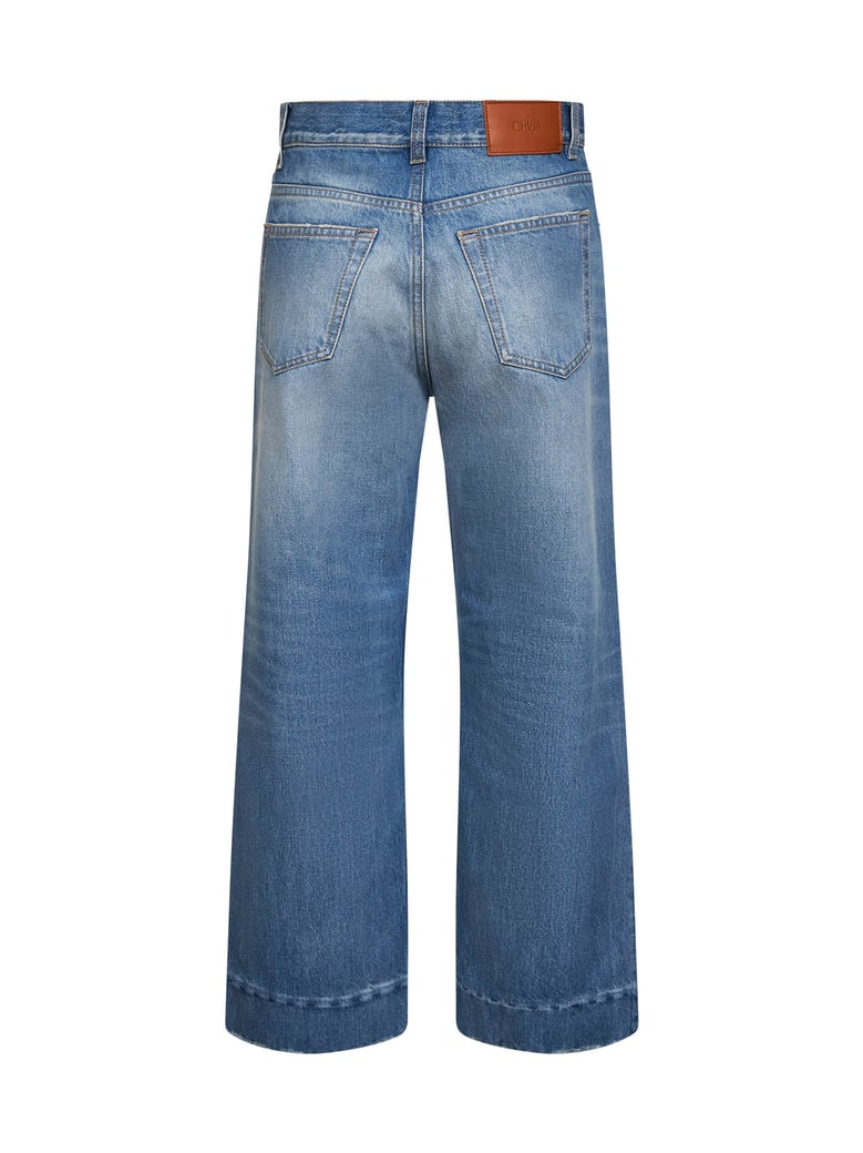 dream blue high-rise cropped jeans by Selfnex