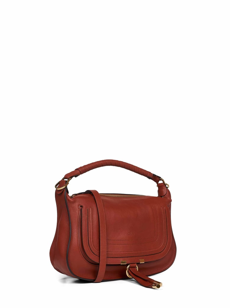 clay brown marcie small shoulder bag by Selfnex