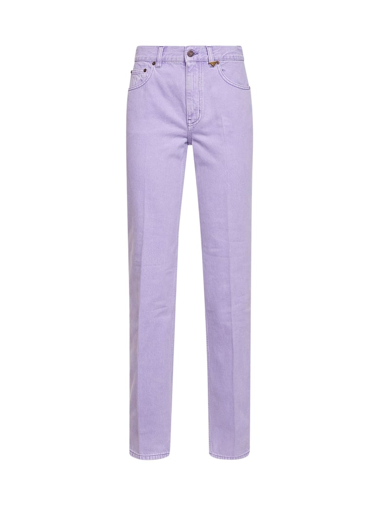 straight denim jeans lavender fog by Selfnex