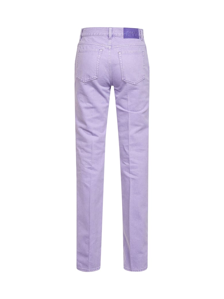 straight denim jeans lavender fog by Selfnex
