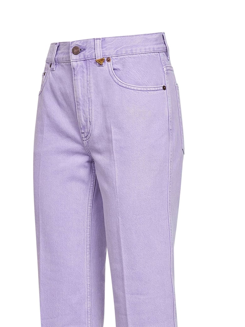 straight denim jeans lavender fog by Selfnex