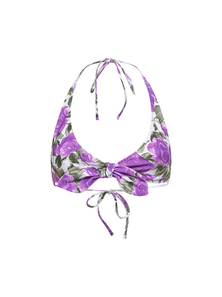 bikini top rose print white/purple by Selfnex