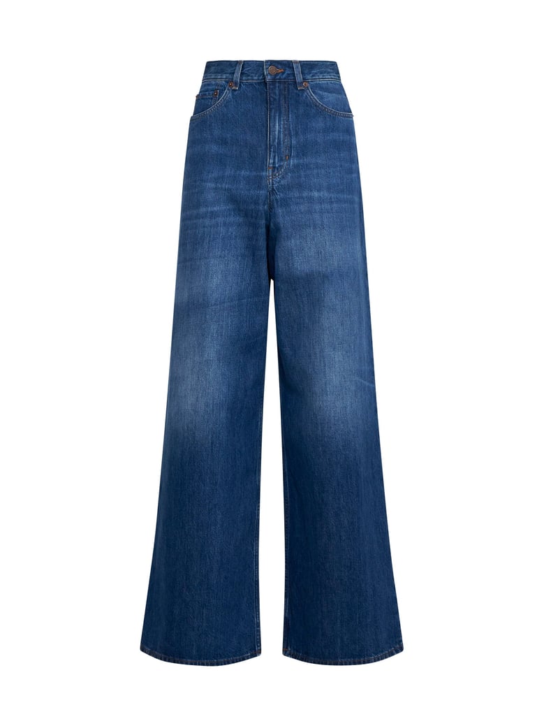 wide-leg denim jeans by Selfnex
