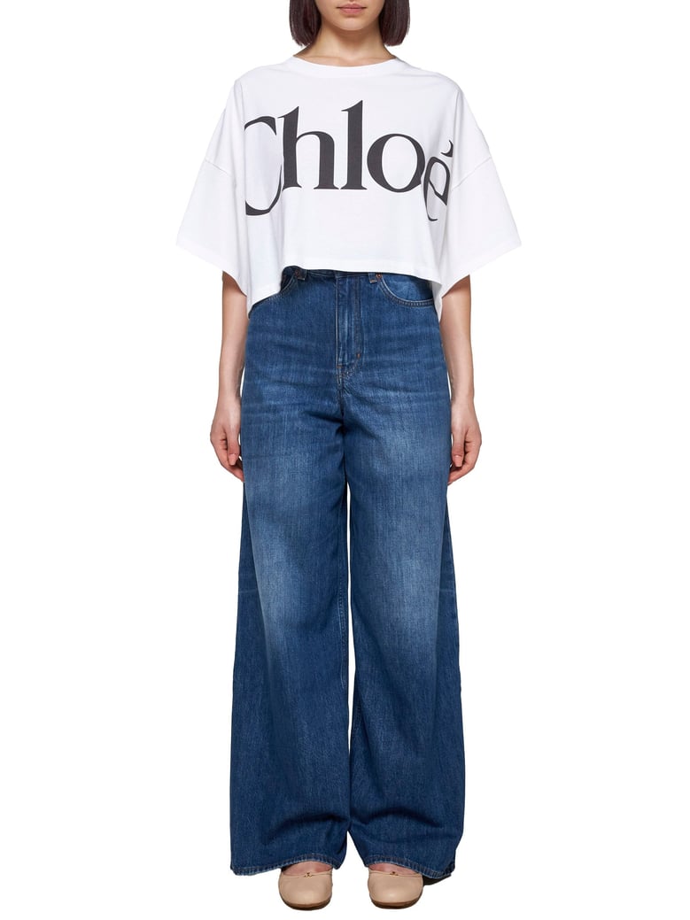 wide-leg denim jeans by Selfnex