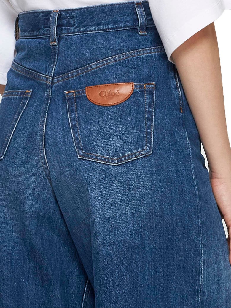 wide-leg denim jeans by Selfnex