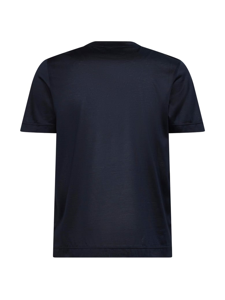 crewneck t-shirt blue silk by Selfnex