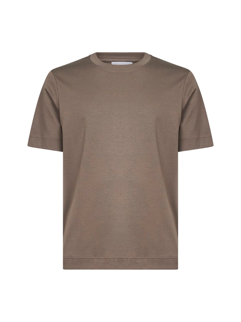 beige cotton jersey t-shirt by Selfnex