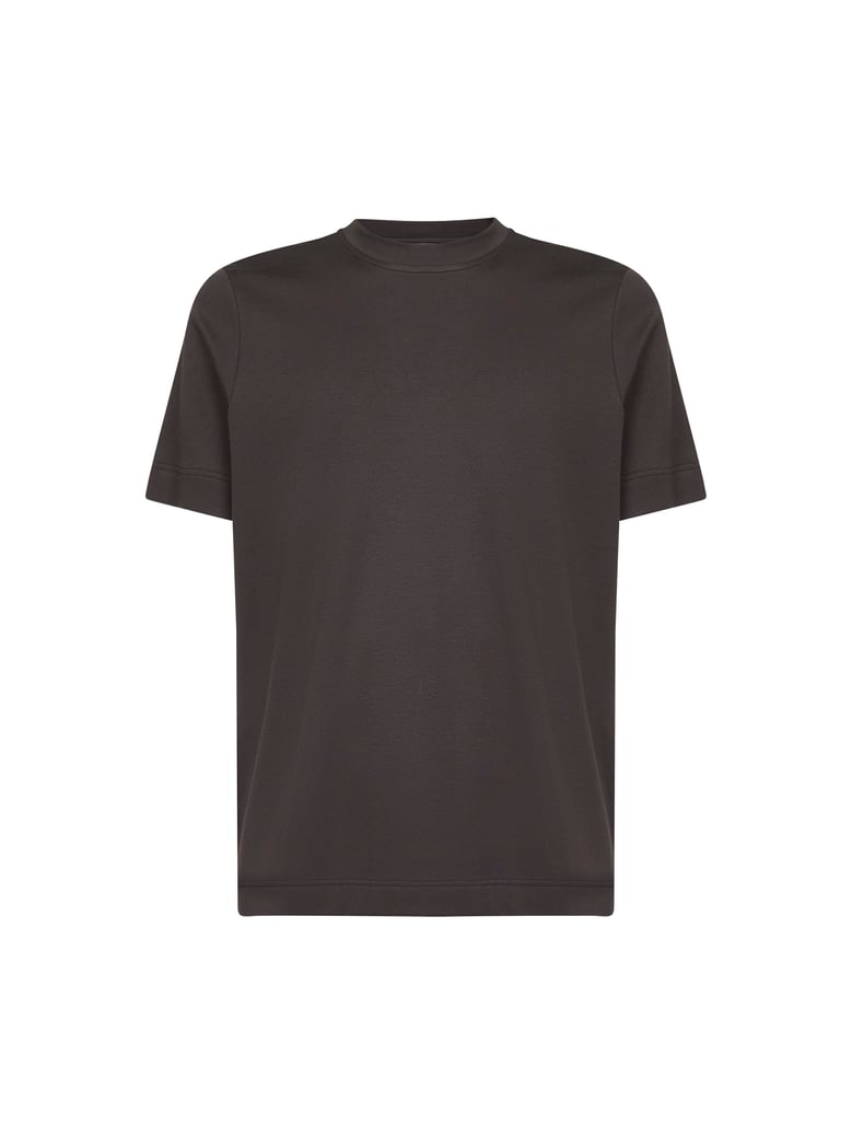 brown cotton jersey t-shirt by Selfnex