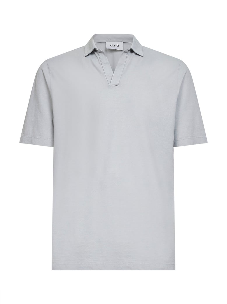 polo shirt grey cotton by Selfnex