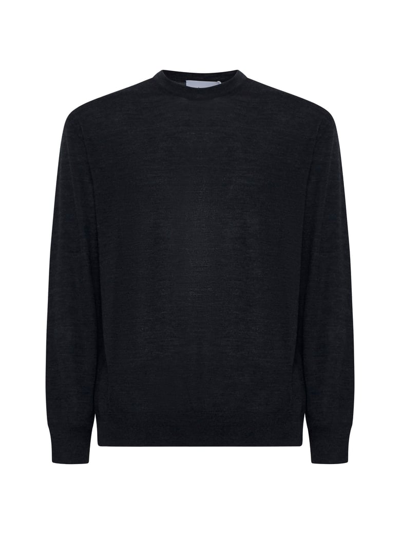 crewneck sweater grey virgin wool by Selfnex