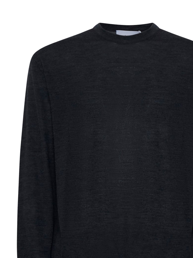 crewneck sweater grey virgin wool by Selfnex