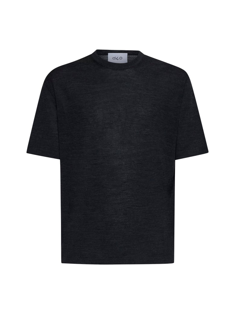 charcoal t-shirt in virgin wool by Selfnex
